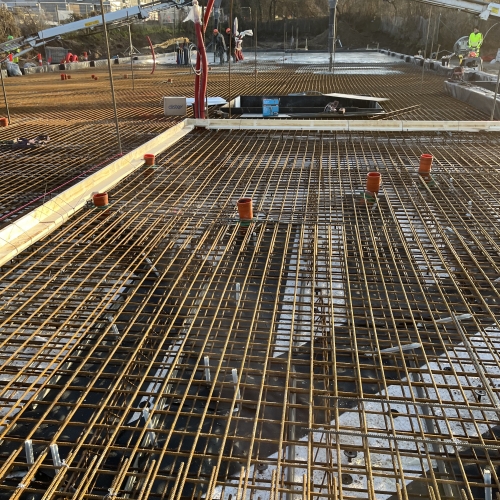 Terrændæk lavet på fundament i Aarhus