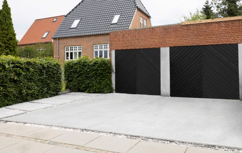 Ny betonindkørsel i Aarhus